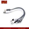 Um arraste três 22cm linha de carregamento 30cm Android micro tipo-c usb carregamento rápido para Apple Huawei telefone móvel