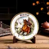 Placa Colgante en Relieve del Año del Caballo del Zodíaco Doce Placa Decorativa para Sala de Estar del Hogar Cerámica de 10 Pulgadas Artesanía Regalo Placa Conmemorativa