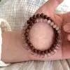 Pulsera Púrpura Estilo Chino Vintage con Sándalo Hilo Dorado y Exquisita Piedra Ojo de Gato, Joyería de Cuentas Multicapa para Mujer