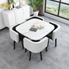Mesa de jantar estocável para casa Mesa de jantar de apartamento pequeno Loja Pavimentação Mesa de negociação e cadeira Combinação Recepção Mesa redonda