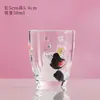 Juego de té verde de vidrio de borosilicato alto con temática de gatos, que incluye una tetera, una tapa, un cuenco de té, accesorios para la ceremonia del té, una jarra de equidad, una taza de té y una taza para el anfitrión o para usar en la oficina