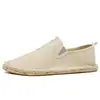 Novas Sapatilhas Casuais Anti-Odor da Moda para Homens e Mulheres, Sapatos Trançados de Palha, Slip-On de Lona Respiráveis Sapatos Preguiçosos