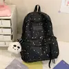 Nueva Mochila Escolar para Estudiante de Secundaria Femenina Estilo Ins de Alta Apariencia Estampado de Estrellas Campus Gran Capacidad Mochila para Estudiante de Secundaria Moderna