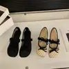 Zapatos de Mujer Chuyuji de Malla Plana Transpirables con Lunares Negros 2026 Nuevo Verano Lazo Estilo Francés
