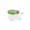 Caja de Almacenamiento con Drenaje para Cocina Gran Capacidad Plástico Transparente Organizador Hogareño Cocina Contenedor Sellado para Frutas, Verduras y Carne