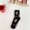 Meias de Natal para Homens e Mulheres, Meias de Cano Médio, Meias Fofas de Desenho Animado da Moda, Meias de Algodão para Outono e Inverno, Meias de Natal para Casais Atacado