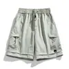 Pantalones Cargo de Marca a la Moda para Hombre Pantalones con Bolsillos de Solapa Grandes Estéreo Pantalones de Cinco Cuartos Pantalones Cortos Cargo para Exteriores Pantalones para Hombre con Múltiples Bolsillos de Solapa Pantalones Cargo de Sensación Fría Azúcar