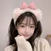 Diadema facial de peluche Oso Pequeño, diseñada para mujeres, ideal para aplicar maquillaje y mascarillas faciales, se puede usar a diario sin apretar la cabeza ni aplastar el cabello