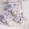 Aleación Doble Capa Ojo de Caballo Flor de Cinco Pétalos Pedrería Agujero Recto Cuentas Venta al por Mayor Accesorios para Llavero de Teléfono Collar Cadena de Bolso DIY