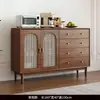 Gabinete con Cajones, Gabinete de Almacenamiento para Sala de Estar, Gabinete Pequeño de Pie Estilo Antiguo, Gabinete de Almacenamiento Retro de Ratán, Gabinete de Almacenamiento de Pared para Dormitorio, Gabinete con Cajones