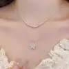 Collar de Estrella de Doble Capa con Perlas Inspirado en el Diseño para Mujer, Sencillo y Versátil, Cadena de Clavícula de Alta Gama, Accesorio de Cuello de Lujo Ligero de Nicho