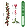 Enredadera artificial de Navidad decoración del hogar enredadera artificial nueva de Amazon enredadera de frutos rojos enredadera artificial de Navidad