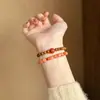 Pulsera de Piedra Solar Nanhong con Cuentas, Lujo Ligero, Sensación de Alta Gama, Pulsera Elegante, Nicho, Sencilla, Versátil, Joyería Elegante al por Mayor