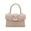 Bolso bandolera de un solo hombro con tacto de calidad para el trabajo, modelo nuevo simple 2026, bolso cuadrado pequeño de color liso con cadena brillante
