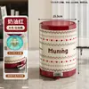Cubo de basura de pedal para uso doméstico, elegante con tapa, diseño creativo vintage para sala de estar, dormitorio, baño, contenedor de residuos