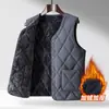 Chaleco Engrosado con Felpa para Hombre Otoño e Invierno para Papás de Mediana Edad y Mayores, Chaleco Cálido y a Prueba de Frío, Chaleco de Capa Interior para Abrigo