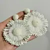 Pendientes Tejidos de Girasol Dulces y Frescos para Mujer Pendientes Estilo Vacaciones Dopamina Pendientes de Moda para Mujer