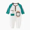 [Más Vendido en Línea] Mameluco de Verano para Bebé, Traje de Algodón Puro Fino para Gateo de Recién Nacidos, Body para Bebé, Ropa para el Hogar
