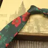 Corbata informal para hombre, combinable con todo, estilo británico vintage, de 7 cm, a rayas, para negocios, profesional, color rojo oscuro.