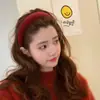 Diadema vintage de terciopelo rojo con esponja y corona alta para otoño e invierno para mujer, nuevo y elegante accesorio para el cabello para lavarse la cara, pinza para el cabello, adorno para la cabeza
