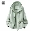 Chaqueta de trabajo impermeable y a prueba de viento para exteriores, unisex, adecuada para primavera y otoño, para senderismo, uso casual, moderna, versátil y elegante