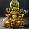 Estátua de Pequeno Buda Dourado Samantabhadra, Deus da Riqueza Amarelo, Buda da Medicina Sakyamuni Roxo, Tara Verde, Lótus Roxo, Artesanal Nepalesa, para Montar em Carro