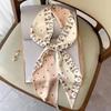 2025 Estilo en Línea Bufanda Larga de Seda Cinta para la Cabeza Cinturón Bufanda Versátil para Mujer Estampado por Ambos Lados Bufanda Pequeña para el Cuello Fabricante Venta al por Mayor