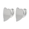 Pendientes de plata S925 con forma de corazón de melocotón brillante y diseño de nicho femenino, con diseño transfronterizo europeo y americano.