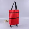 Bolsa de rodas doméstica portátil bolsa de compras bolsa de carrinho de compras motorista de compras supermercado puxar retrátil dobrável bolsa de carrinho logotipo impresso