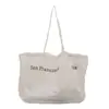 Bolsa de Hombro Grande de Lona Estilo Nuevo 2026 Lona Ecológica para Viajes de Negocios Compras Nicho Bolsa de Axila Verano
