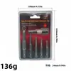 Extractor de Tornillos Rotos de Vástago Hexagonal de 5 Piezas Transfronterizo con Varilla de Liberación Rápida de 60 mm Juego de Herramientas Eléctricas para Extracción de Tornillos Rotos