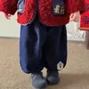 Ropa Infantil Trajes para Niños Nuevo Espesado Nuevo Estilo Chino Ropa Infantil Chaleco Traje Tang Pantalones de Linterna Ropa para Bebé Niño