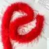 Tira de lana de imitación de pluma de pavo para puños de ropa de actuación, tira de relleno para accesorios de pijama, decoración DIY, tira de lana de color imitación avestruz