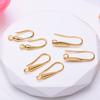 Junta de bambú brillante que conserva el color, envuelta en oro de 14 quilates, con gancho para oreja colgante, accesorios para pendientes DIY, gancho para oreja de cobre puro microincrustado con diamante, semiacabado