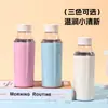 Nueva taza creativa para cold brew de boca pequeña, recipiente transparente para té, aislamiento de doble capa de acero inoxidable, taza deportiva portátil para exteriores