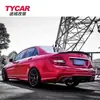 Adecuado para Mercedes-Benz Clase C Surround W204 Modificado C63 Parachoques Delantero y Trasero Faldones Laterales Kit de Surround Grande para Escape AMG