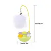 Juguete para Gatos tipo Tumbler con Palo Extraíble, Pluma y Bola Rascadora, Anti-Mordidas, Giratorio, Juguete Interactivo para Gatos Pequeños, Gatitos, Suministros Interesantes para Mascotas