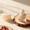 Botella nueva de alta gama de 30 ml, redonda, de fondo grueso, para crema BB correctora, con cabezal de bomba, accesorios tono piel, botella vacía para base