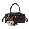 Bolsa travesseiro com fivela de cinto retrô moda japonesa e coreana 2026 nova bolsa de ombro para o outono e inverno feminino bolsa transversal para o dia a dia