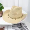 Sombrero de sol para viajes al aire libre y playa, sombrero de protección solar, nuevo sombrero de paja estilo vaquero occidental de Amazon para hombres y mujeres