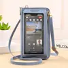2025 Bolsa para Teléfono Móvil con Pantalla Táctil Bolso Cruzado para Mujer Antirrobo Multifuncional Transparente Moda Bolso Pequeño Cartera Bolsa para Teléfono Móvil Anticaídas