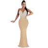 C5852 AliExpress Amazon Europeu e Americano moda feminina hot strass boate sexy strap vestido vestido sem mangas