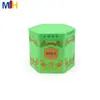 Caja Metálica Hexagonal Personalizada para Pastillas de Sésamo Negro Lata Sellada de Hoja de Lata Tarro para Pastillas de Bezoar Alimento Saludable Tarro Metálico
