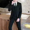 Traje Formal de Tres Piezas para Groomsman de Boda para Hombre Estilo Coreano Slim Fit Traje Casual Venta al por Mayor 1210-2