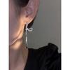 Brinco Longo com Zircônia Microcravejada em Forma de Laço e Franja Agulha de Prata S925 Acessório de Verão Luxo Acessível Design de Nicho Brincos Elegantes Brincos