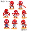Adornos Decorativos para Pastel de Spider-Man Héroes de los Vengadores Capitán América Iron Man Superman Toppers para Mesa de Postres