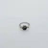 Anillo de Diamante Flash Géminis Azul Klein Coreano Anillo para Dedo Índice Estrella de Cuatro Puntas Fresco, Exquisito y Versátil Anillo para Mujer