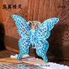Serie Danza de Mariposas Retrostory Clip para Cuaderno Retro Mariposa de Metal Creativa Clip Decorativo para Cuaderno Libro Rojo Pequeño