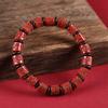 Pulsera Natural de Cinabrio Genuino con el Mantra de Seis Caracteres para Mujeres con Alto Contenido de Arena Dorada Púrpura Pulsera con Lema de Seis Caracteres al por Mayor para el Año de Nacimiento