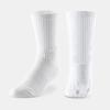 Meias esportivas brancas de algodão puro, meias de basquete grossas para homens, curtas, médias e longas, com absorção de choque, absorventes de suor, antiderrapantes e respiráveis